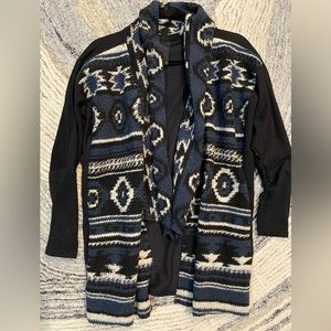 DOLAN Anthropologie Sarape Blanket Santiam Aztec Tribal Cardigan Sweater